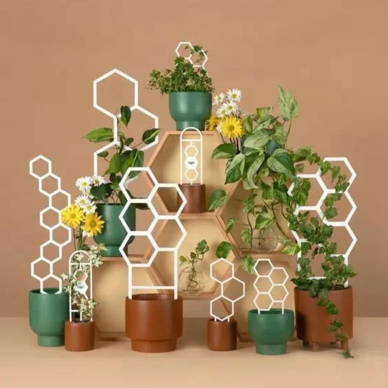طرح گلدان گل داربست گیاهان باغی ساقه بالا رونده پایه های نگهدارنده مناسب برای استفاده در دستگاه های cnc چوب و cnc لیزر - laser cut flower pot trellis garden plants stem climbing support stakes