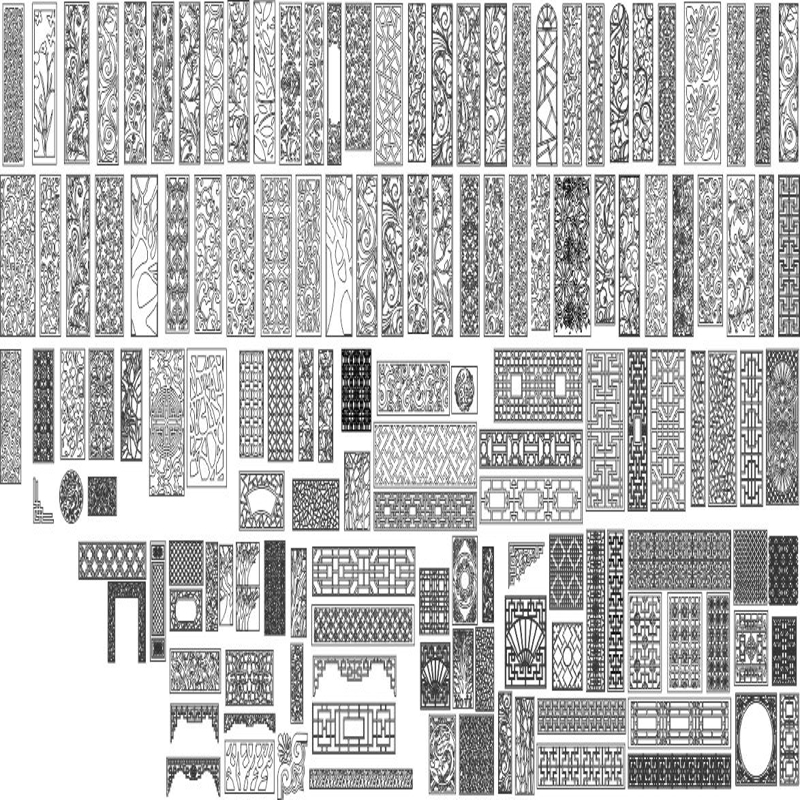 طرح وکتورهای شبکه‌ای مناسب برای استفاده در دستگاه های cnc چوب و cnc لیزر - lattice vectors cdr file