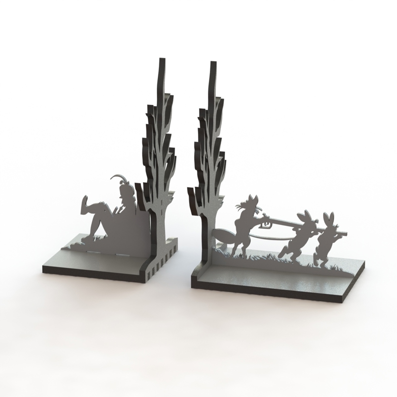 طرح جاکتابی طرح افسانه مناسب برای استفاده در دستگاه های cnc چوب و cnc لیزر - fable book holder laser cut cdr file