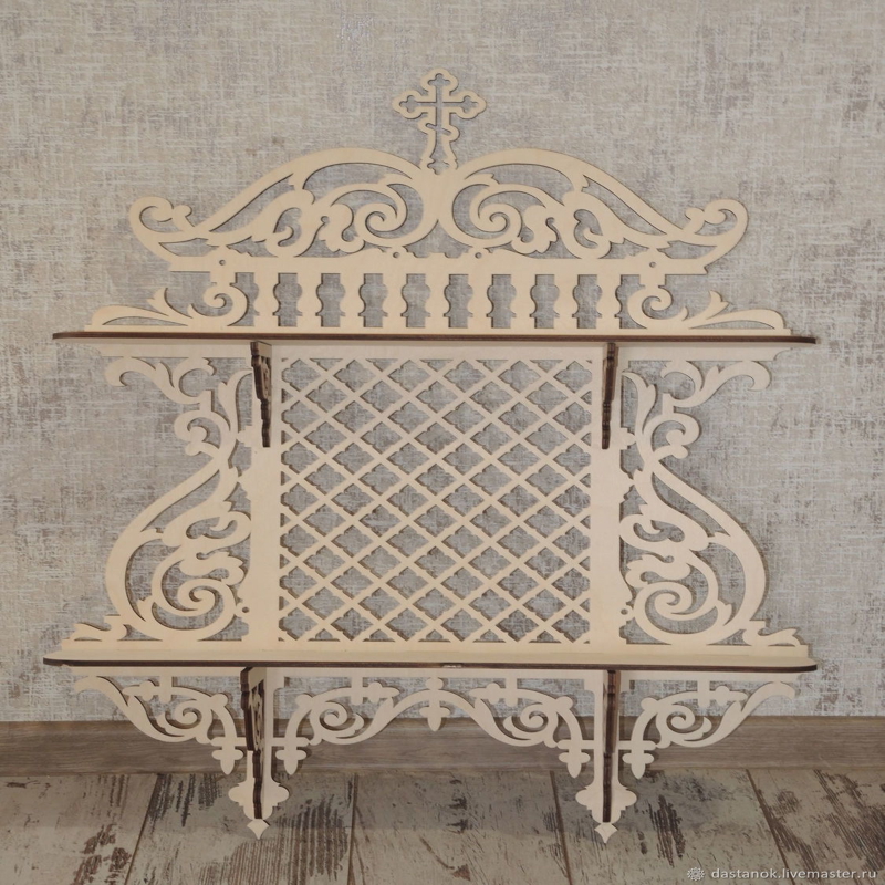 طرح قفسه قدیمی مناسب برای استفاده در دستگاه های cnc چوب و cnc لیزر - vintage shelf laser cut svg file