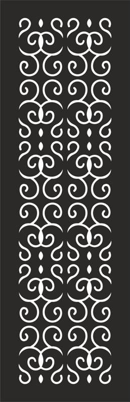 طرح گل بدون درز تزئینی مناسب برای استفاده در دستگاه های cnc چوب و cnc لیزر - seamless floral decorative pattern dxf file