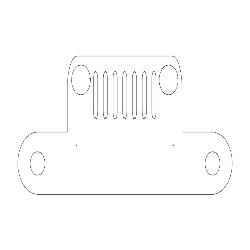 طرح جا حوله ای جیپ مناسب برای استفاده در دستگاه های cnc چوب و cnc لیزر - jeep towel holder dxf file