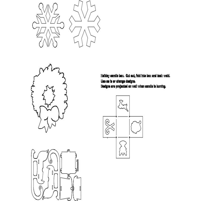 طرح های زمستانی مناسب برای استفاده در دستگاه های cnc چوب و cnc لیزر - winter things dxf file