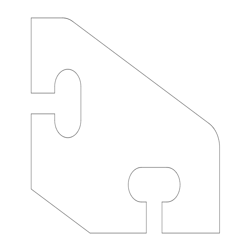 طرح مهاربند مورب ۴۷x۳۷ با ابعاد ۵ اینچ مناسب برای استفاده در دستگاه های cnc چوب و cnc لیزر - diagonal brace 47x37 5 dxf file