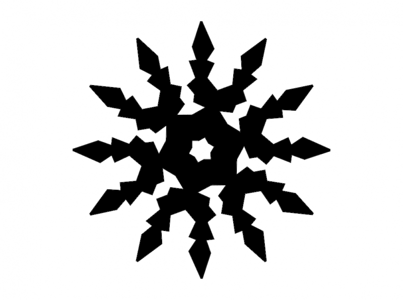 طرح فایل برش دیجیتال دانه برف مناسب برای استفاده در دستگاه های cnc چوب و cnc لیزر - snowflake digital cut dxf file