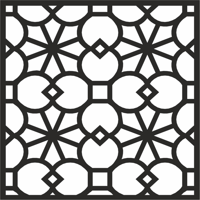 طرح پنل تزئینی مناسب برای استفاده در دستگاه های cnc چوب و cnc لیزر - decorative panel design cdr file