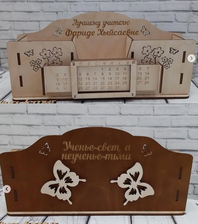 طرح تقویم دائمی با ضخامت ۴ میلی‌متر مناسب برای استفاده در دستگاه های cnc چوب و cnc لیزر - laser cut perpetual calendar organizer 4mm cdr file