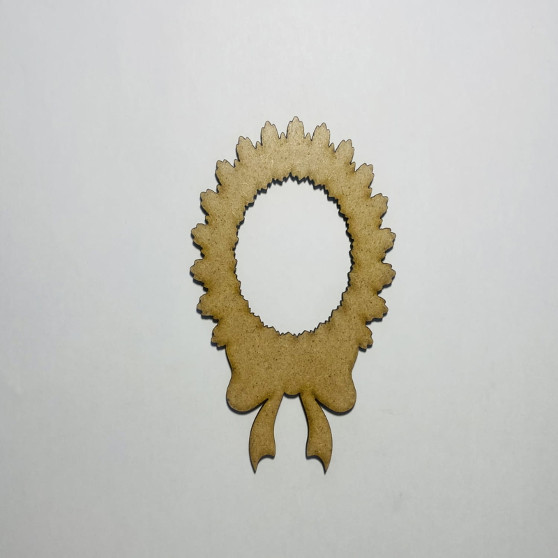 طرح حلقه گل کریسمس چوبی مناسب برای استفاده در دستگاه های cnc چوب و cnc لیزر - laser cut wooden christmas wreath shape cdr file