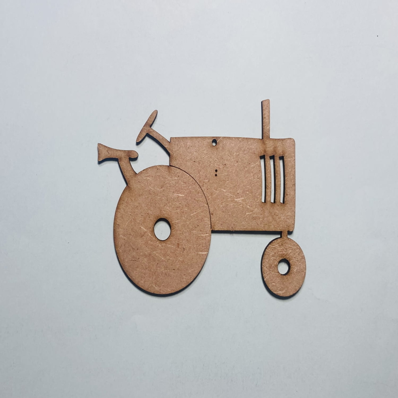طرح برش تراکتور چوبی با دستگاه لیزر مناسب برای استفاده در دستگاه های cnc چوب و cnc لیزر - laser cut wooden tractor cutout cdr file