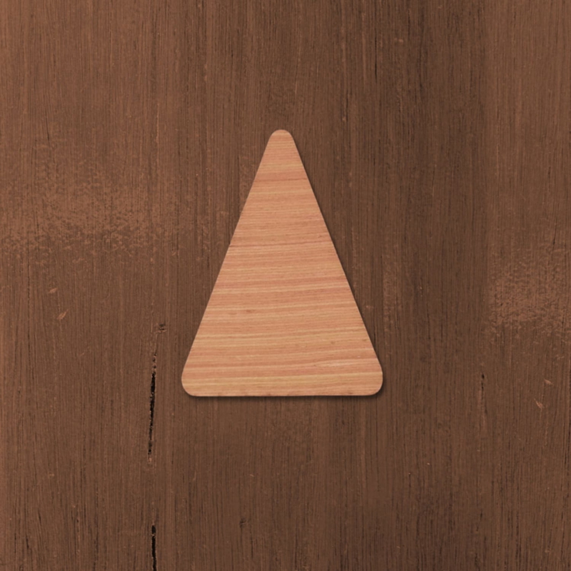 طرح مثلث با گوشه های گرد مناسب برای استفاده در دستگاه های cnc چوب و cnc لیزر - laser cut triangle rounded corners cutout shape cdr file