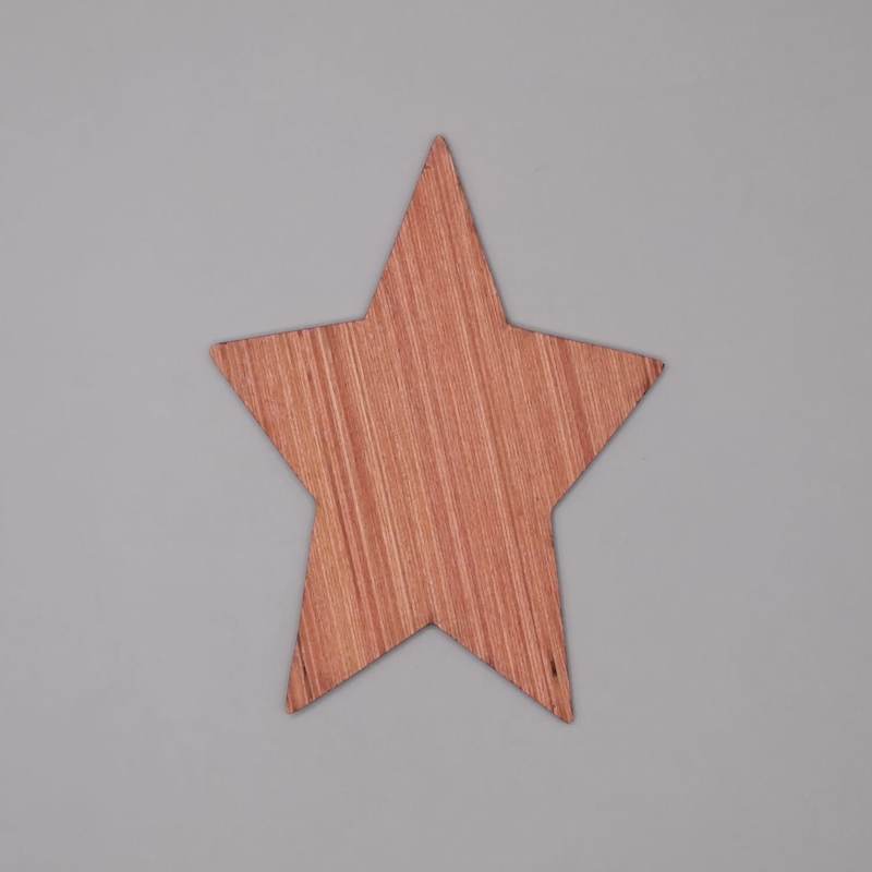 طرح ستاره چوبی ناتمام برای کاردستی مناسب برای استفاده در دستگاه های cnc چوب و cnc لیزر - laser cut unfinished wooden star cutout shape for crafts cdr file