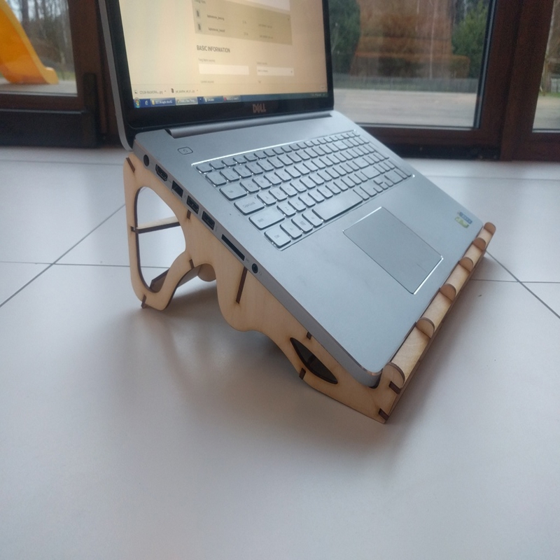 طرح برای تزیین میز لپ تاپ با مناسب برای استفاده در دستگاه های cnc چوب و cnc لیزر - laser cut decor laptop stand svg file
