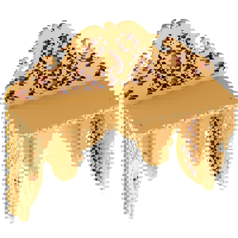 طرح قفسه دیواری چوبی قدیمی مناسب برای استفاده در دستگاه های cnc چوب و cnc لیزر - laser cut vintage wooden wall shelf dxf file