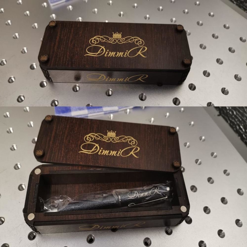 طرح جاخودکار چوبی طرح جعبه نمایش خودکار با درب مناسب برای استفاده در دستگاه های cnc چوب و cnc لیزر - laser cut wooden pen case pen display box with lid cdr file