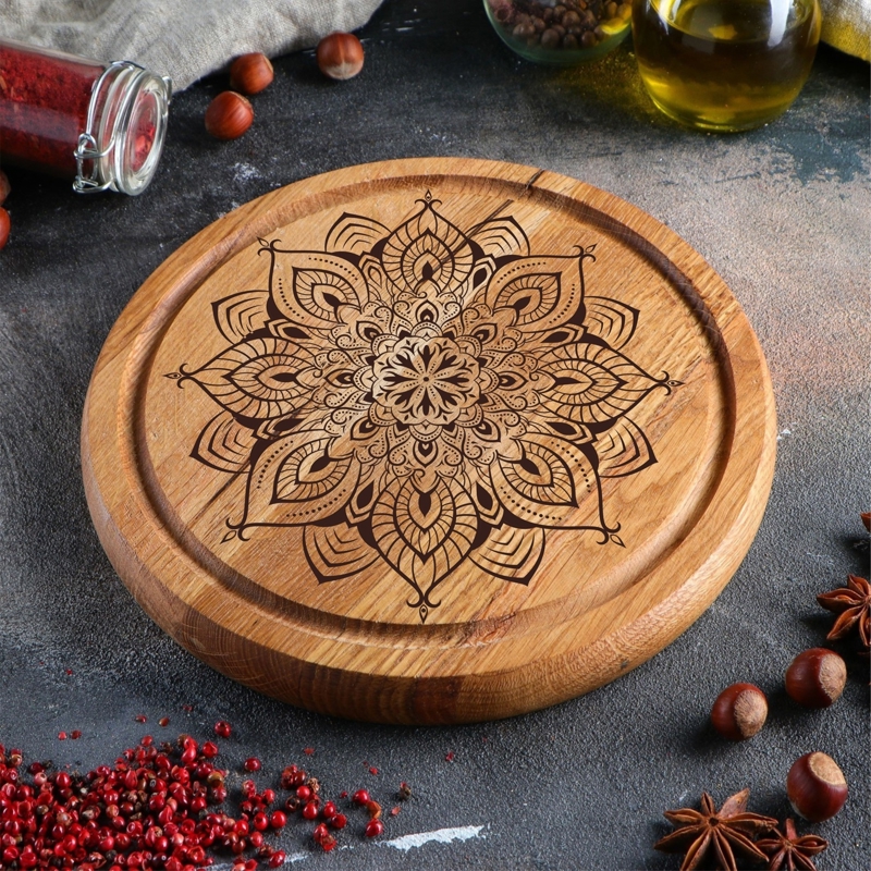 طرح حکاکی لیزری روی تخته سرو غذا مناسب برای استفاده در دستگاه های cnc چوب و cnc لیزر - laser engraving design for food serving board cdr file