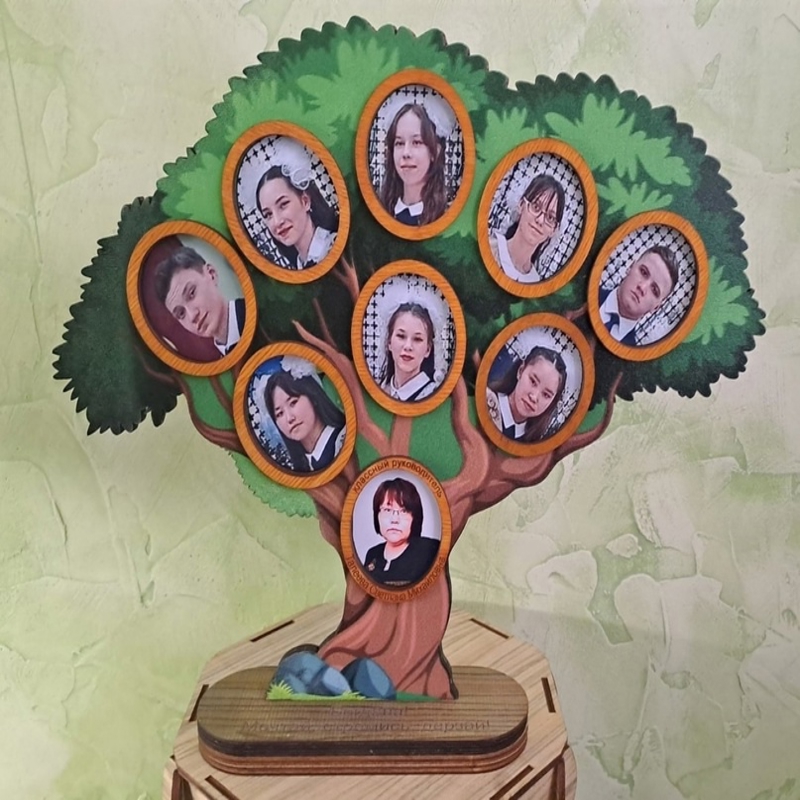 طرح عکس مدرسه مناسب برای استفاده در دستگاه های cnc چوب و cnc لیزر - laser cut school photos tree cdr file