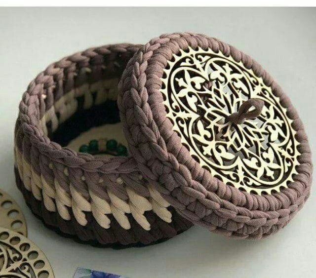 طرح کف چوبی سبدهای بافتنی مناسب برای استفاده در دستگاه های cnc چوب و cnc لیزر - laser cut wooden bottoms for knitting baskets crochet basket bases cdr file