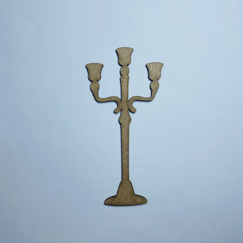طرح شمعدان چوبی با شکل برش مناسب برای استفاده در دستگاه های cnc چوب و cnc لیزر - laser cut wood candelabra cutout shape cdr file
