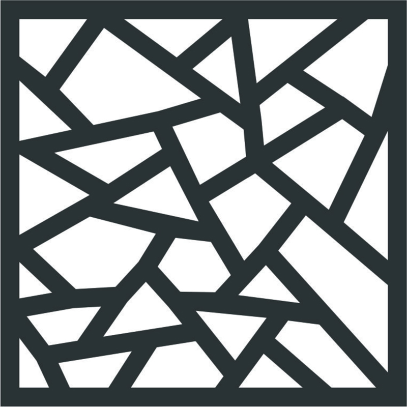 طرح پترن مشبک طرح هندسی جلالی مناسب برای استفاده در دستگاه های cnc چوب و cnc لیزر - geometric jaali design lattice pattern cdr file
