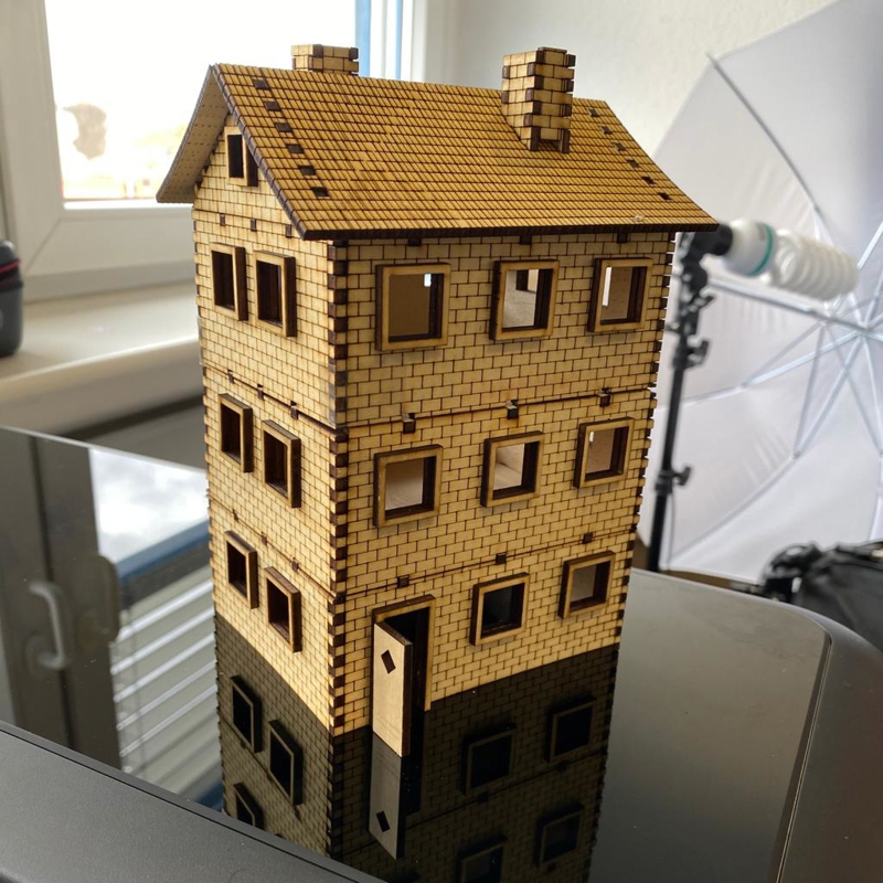 طرح خانه سه طبقه مناسب برای استفاده در دستگاه های cnc چوب و cnc لیزر - laser cut three floor house dxf file