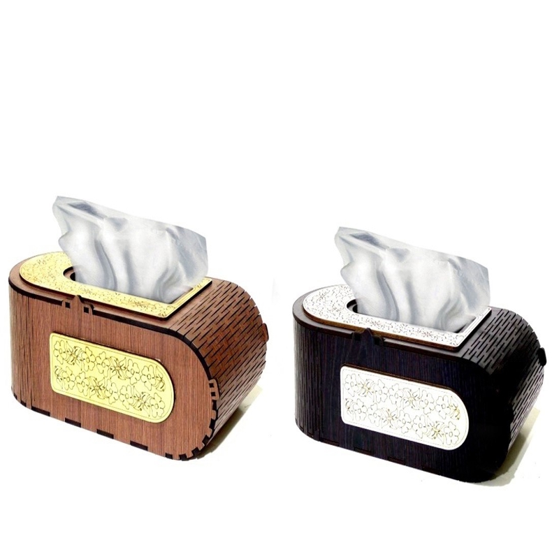 طرح جعبه جا دستمال سفره مناسب برای استفاده در دستگاه های cnc چوب و cnc لیزر - laser cut napkin holder box cdr file