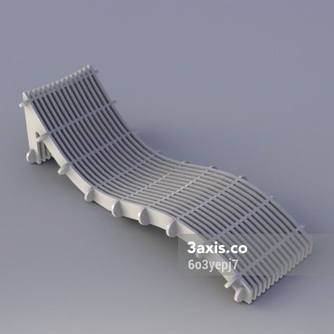 طرح صندلی راحتی ۹ میلی‌متری مناسب برای استفاده در دستگاه های cnc چوب و cnc لیزر - laser cut lounge chair 9mm dxf file