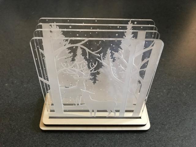 طرح جعبه سایه مناسب برای استفاده در دستگاه های cnc چوب و cnc لیزر - laser cut shadow box coasters svg file
