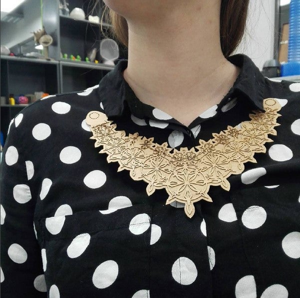 طرح لایه باز گردنبند چرمی . مناسب برای استفاده در دستگاه های cnc چوب و cnc لیزر - laser cut leather necklace template eps file