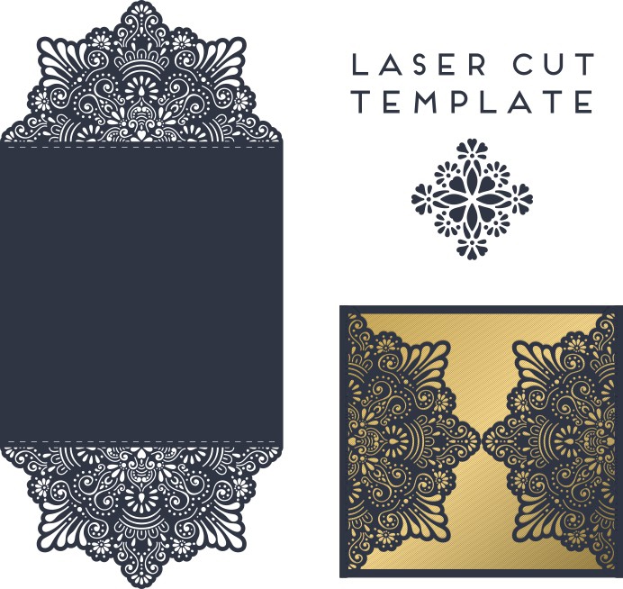 طرح کارت تبریک کریسمس مناسب برای استفاده در دستگاه های cnc چوب و cnc لیزر - laser cut christmas greeting card design template cdr file