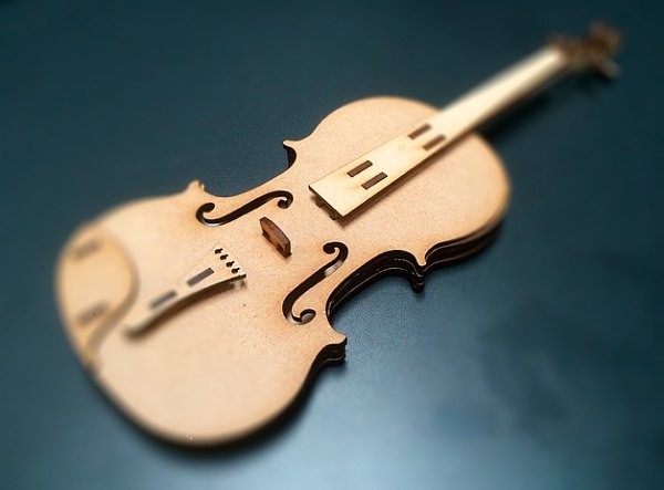 طرح ویولن مناسب برای استفاده در دستگاه های cnc چوب و cnc لیزر - violin dxf file