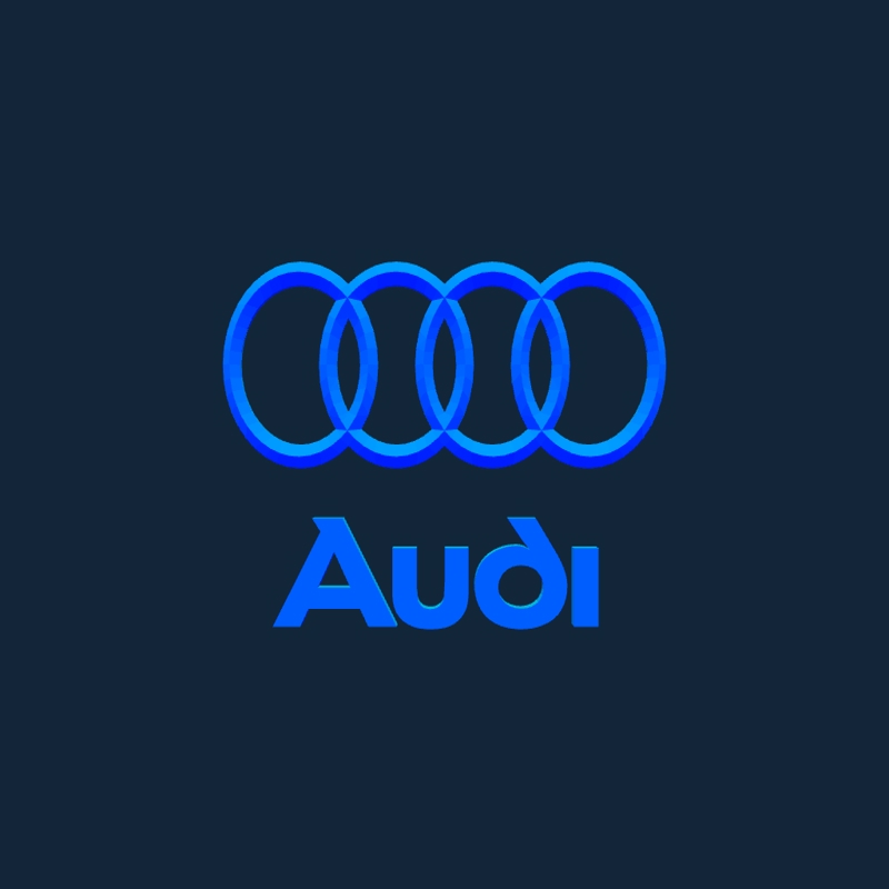 طرح لوگوی آئودی مناسب برای استفاده در دستگاه های cnc چوب و cnc لیزر - audi logo stl file
