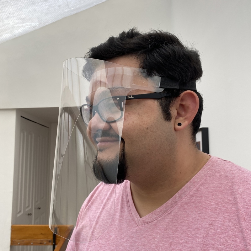 طرح شیلد محافظ صورت تک تکه مناسب برای استفاده در دستگاه های cnc چوب و cnc لیزر - laser cut single piece face shield ppe dxf file