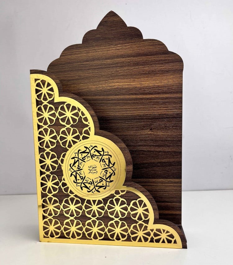 طرح پایه قرآن دیواری مناسب برای استفاده در دستگاه های cnc چوب و cnc لیزر - laser cut wall quran stand cdr file