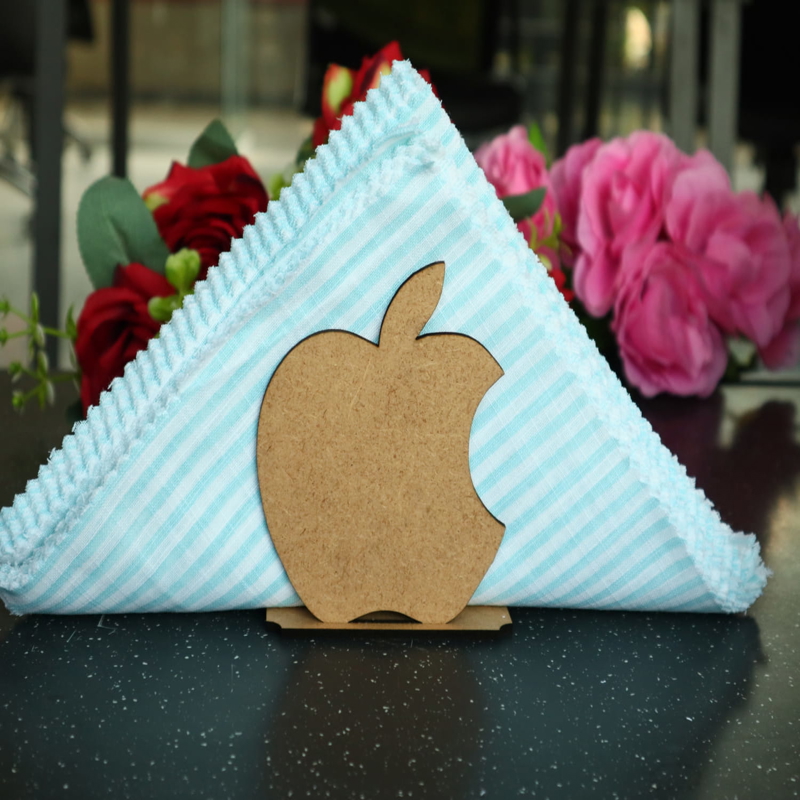 طرح جای دستمال کاغذی طرح سیب چوبی مناسب برای استفاده در دستگاه های cnc چوب و cnc لیزر - laser cut wood apple napkin holder cdr file