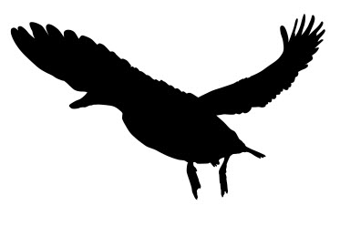 طرح شبح اردک مناسب برای استفاده در دستگاه های cnc چوب و cnc لیزر - duck silhouette dxf file