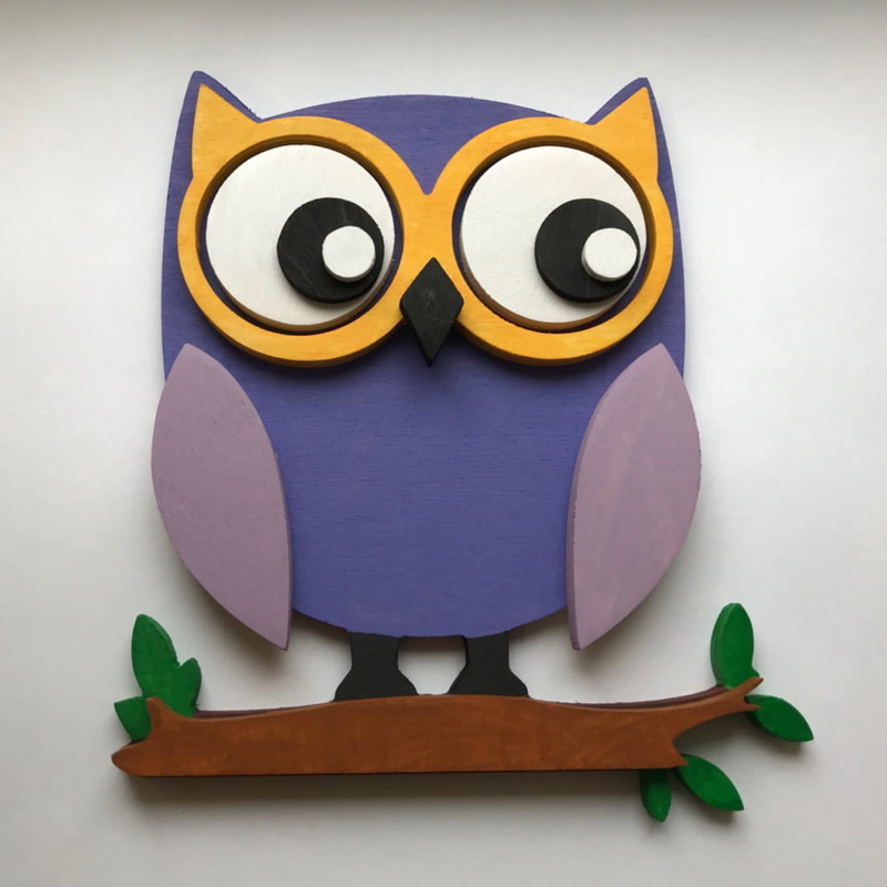 طرح تزیین دیوار جغد مناسب برای استفاده در دستگاه های cnc چوب و cnc لیزر - laser cut owl wall decor cdr file