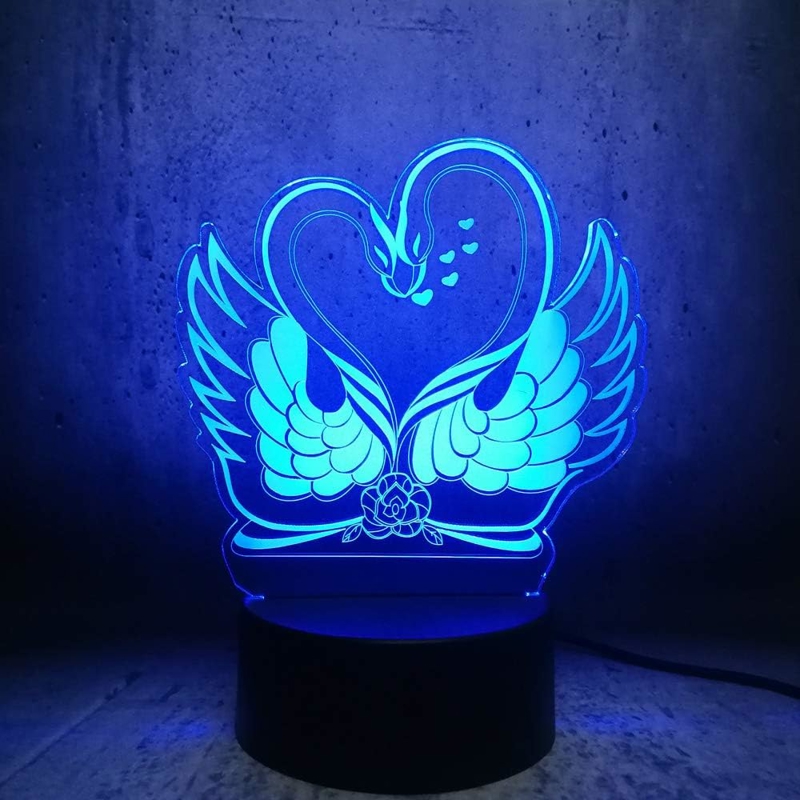 طرح چراغ قوه طرح قلب عشق مناسب برای استفاده در دستگاه های cnc چوب و cnc لیزر - laser cut swan love heart illusion lamp cdr file
