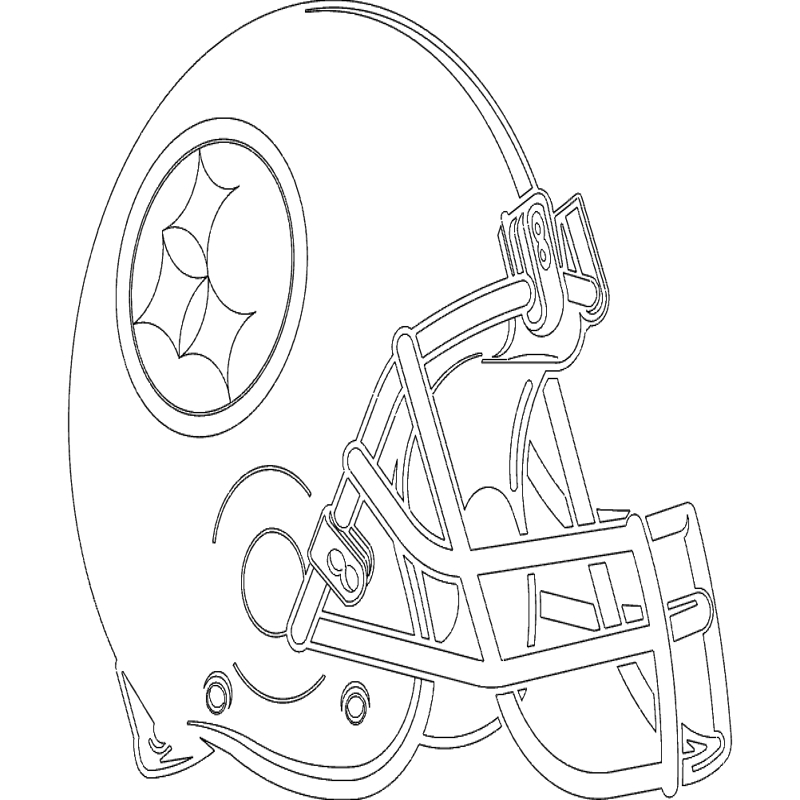 طرح سیلوئت کلاه ایمنی فوتبال مناسب برای استفاده در دستگاه های cnc چوب و cnc لیزر - football helmet silhouette dxf file