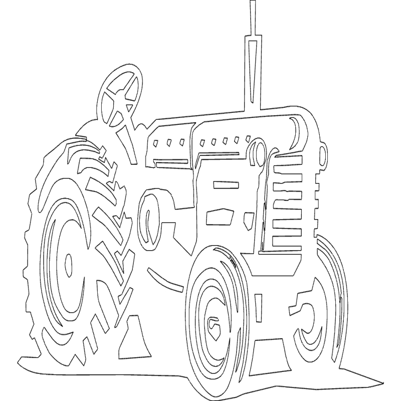 طرح تراکتور مناسب برای استفاده در دستگاه های cnc چوب و cnc لیزر - tractor dxf file