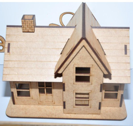 طرح خانه کوچک ساده مناسب برای استفاده در دستگاه های cnc چوب و cnc لیزر - laser cut small simple house cdr file