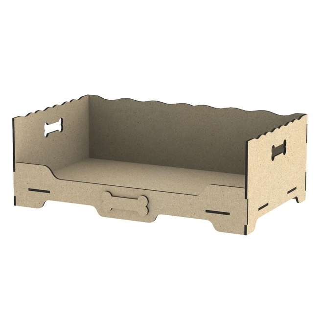 طرح تخت چوبی سگ لوازم حیوانات خانگی مناسب برای استفاده در دستگاه های cnc چوب و cnc لیزر - laser cut wooden dog bed pet supplies cdr file
