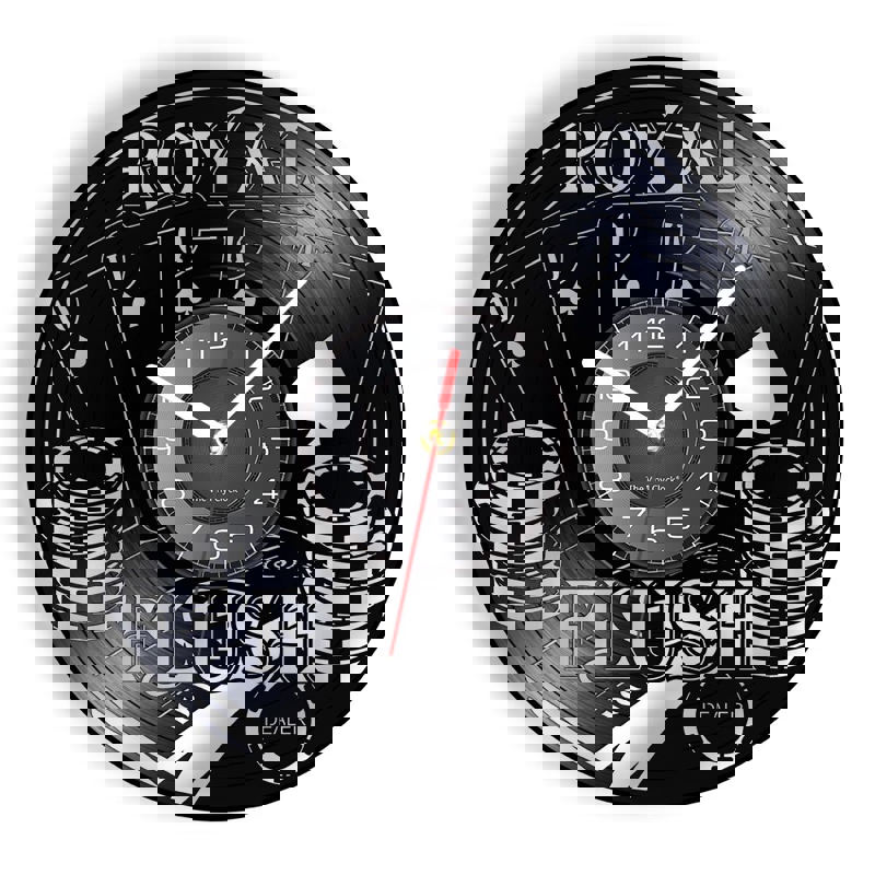 طرح ساعت دیواری پوکر رویال فلاش لیزری مخصوص بازی پوکر رویال فلاش و صفحه وینیل مناسب برای استفاده در دستگاه های cnc چوب و cnc لیزر - laser cut royal flush poker wall clock card games vinyl record wall decor cdr file