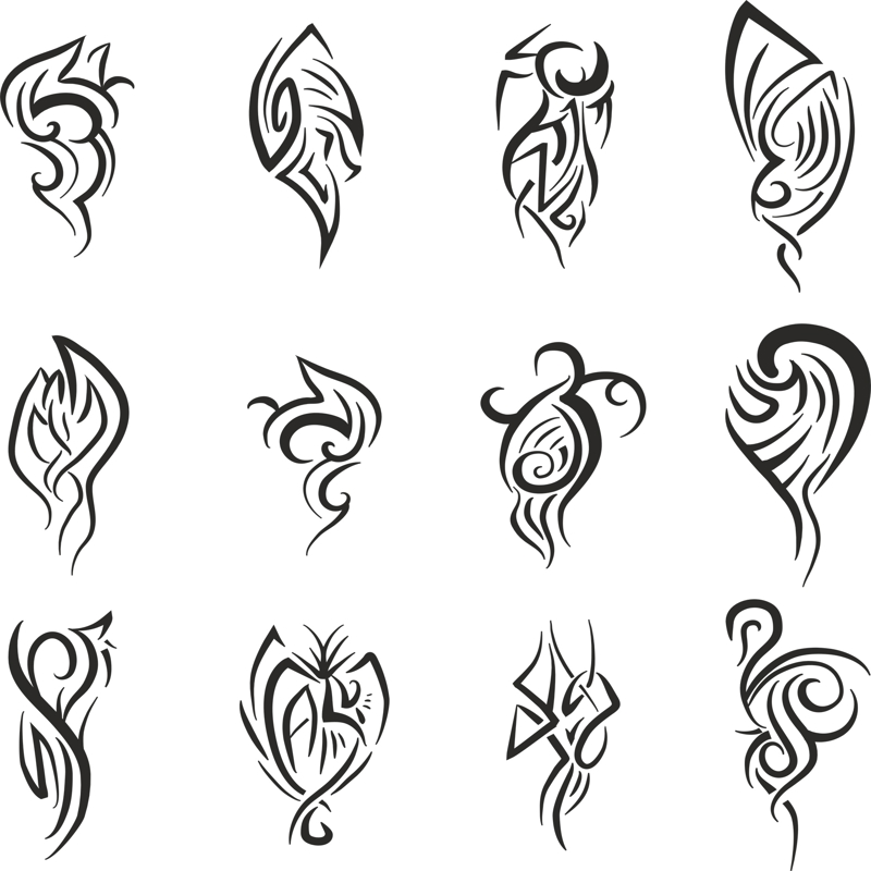طرح مجموعه وکتور قبیله‌ای مناسب برای استفاده در دستگاه های cnc چوب و cnc لیزر - tribal vector set cdr file