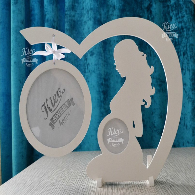 طرح قاب عکس سونوگرافی کودک مناسب برای استفاده در دستگاه های cnc چوب و cnc لیزر - laser cut baby ultrasound picture frame cdr file