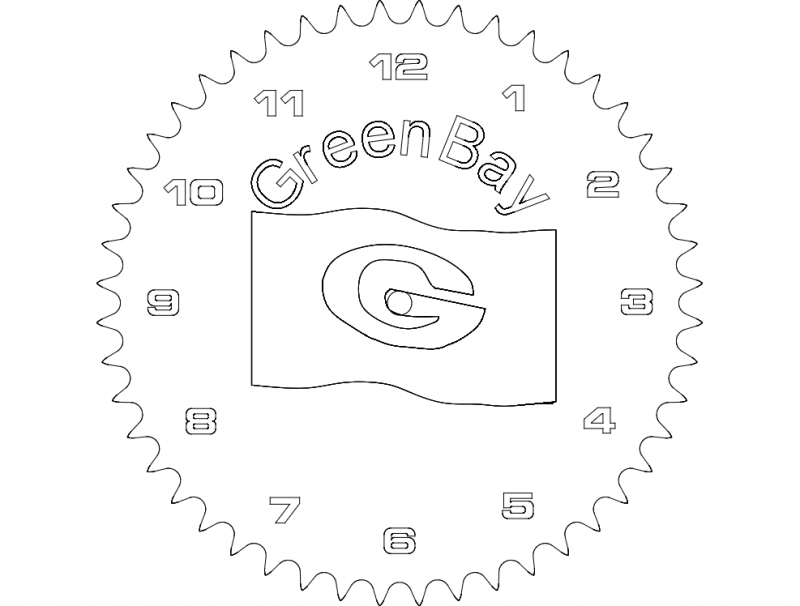 طرح خلیج سبز مناسب برای استفاده در دستگاه های cnc چوب و cnc لیزر - green bay dxf file