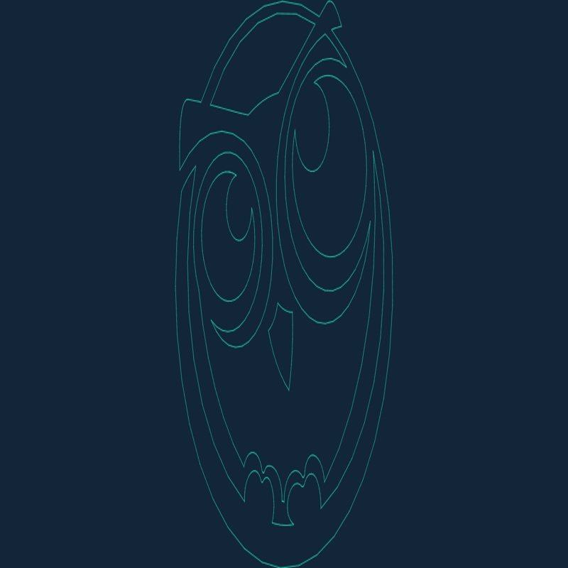 طرح جغد مناسب برای استفاده در دستگاه های cnc چوب و cnc لیزر - the owl dxf file