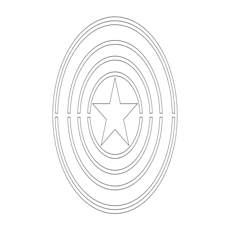 طرح لوگوی کاپیتان مناسب برای استفاده در دستگاه های cnc چوب و cnc لیزر - captain logo dxf file