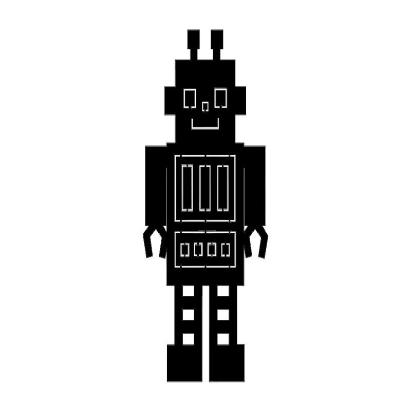 طرح ربات مناسب برای استفاده در دستگاه های cnc چوب و cnc لیزر - robot dxf file