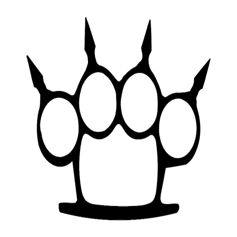 طرح وکتور طرح پنجه بوکس مناسب برای استفاده در دستگاه های cnc چوب و cnc لیزر - brass knuckles vector art dxf file