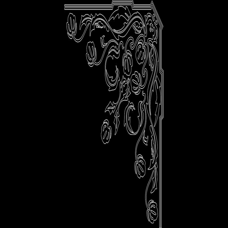 طرح گوشه 0817 مناسب برای استفاده در دستگاه های cnc چوب و cnc لیزر - corner design 0817 dxf file